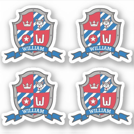 William Initial Letter W individuelle Name Vogel W Aufkleber (Vorderseite)