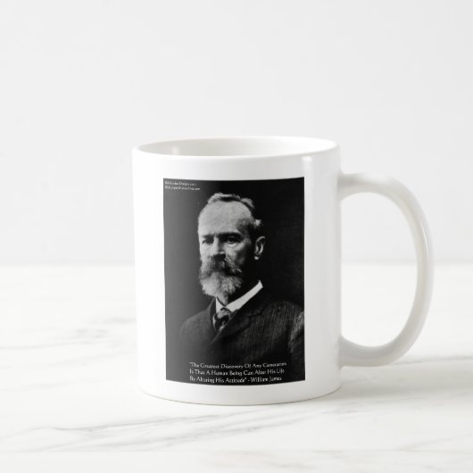 William James "Attitude" Wisdom Quote Geschenke & Kaffeetasse (Rechts)