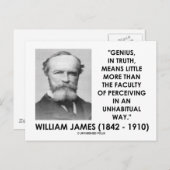 William James Genius, der eine ungewöhnliche Art w Postkarte (Vorne/Hinten)