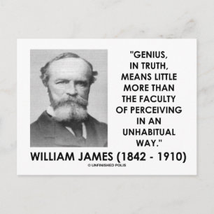 William James Genius, der eine ungewöhnliche Art w Postkarte