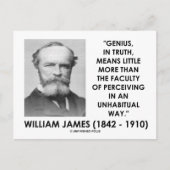 William James Genius, der eine ungewöhnliche Art w Postkarte (Vorderseite)