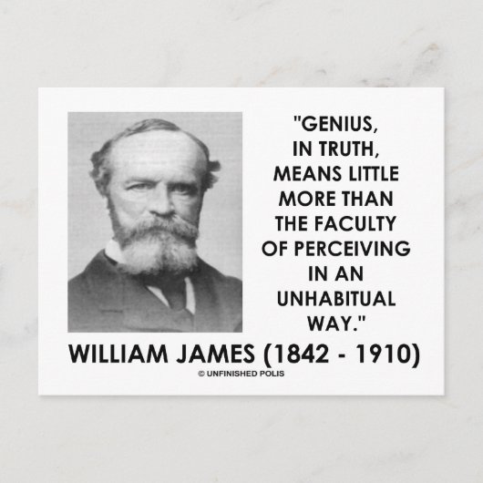 William James Genius, der eine ungewöhnliche Art w Postkarte (Vorderseite)