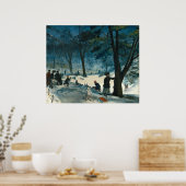 William James Glackens Central Park Winter Poster (Küche)