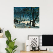 William James Glackens Central Park Winter Poster (Heimbüro)