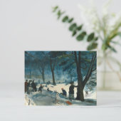 William James Glackens Central Park Winter Postkarte (Stehend Vorderseite)