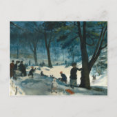 William James Glackens Central Park Winter Postkarte (Vorderseite)