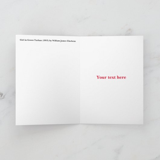 William James Glackens Dankeskarte (Innenseite)