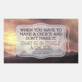 William James Inspirational Zitat "Choice" Rechteckiger Aufkleber (Vorderseite)