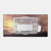William James Inspirational Zitat "Choice" Schreibtischunterlage (Tastatur & Maus)