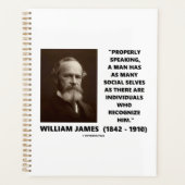 William James Many Social Selves Quote Planer (Vorderseite)
