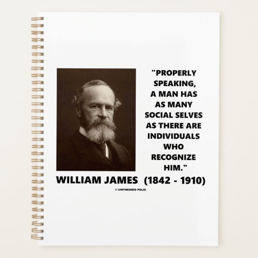 William James Viele soziale Selbst Zitat Planer (Vorderseite)