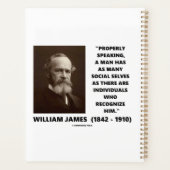 William James Viele soziale Selbst Zitat Planer (Rückseite)