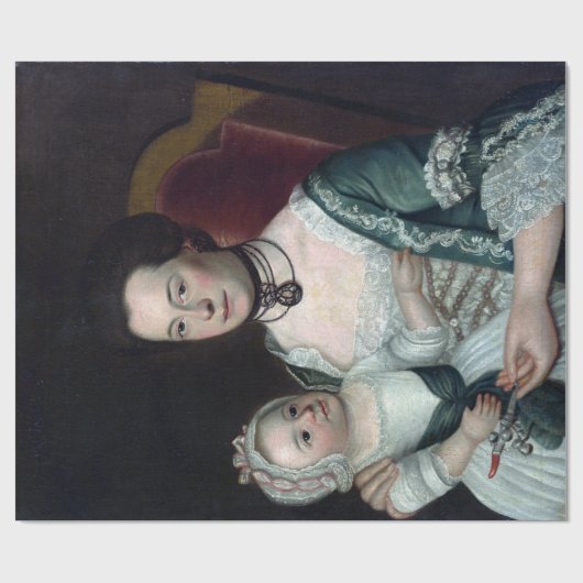 William Johnston Mrs. Jacob Hurd and Child Geschenkpapier (Flach)