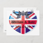 William & Kate 2011,04,29 Save the Date Ankündigungspostkarte (Vorne/Hinten)
