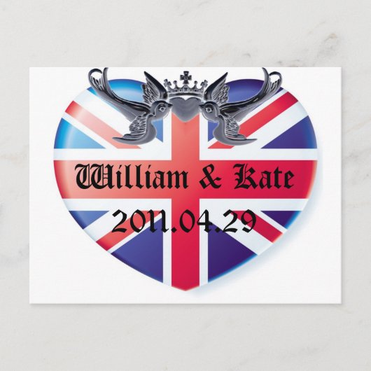 William & Kate 2011,04,29 Save the Date Ankündigungspostkarte (Vorderseite)