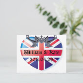 William & Kate 2011,04,29 Save the Date Ankündigungspostkarte (Stehend Vorderseite)