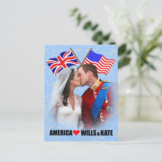William & Kate - America Postcard Postkarte (Stehend Vorderseite)