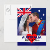 William & Kate - Australien Postcard Postkarte (Vorne/Hinten)
