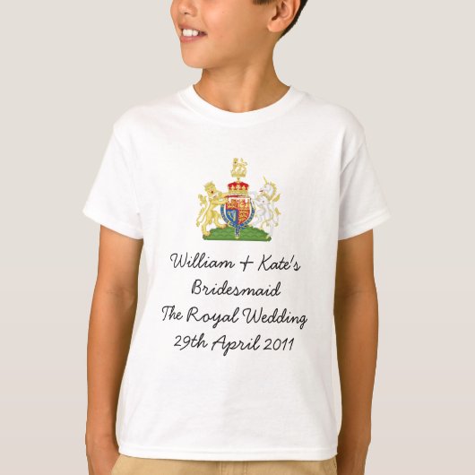 William & Kate Bridesmaid T-Shirt (Vorderseite)