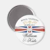 William & Kate - Königliche Hochzeit - Gedenkgesch Magnet (Vorderseite/Rückseite)