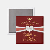 William & Kate - Königliche Hochzeit - Gedenkgesch Magnet (Vorderseite/Rückseite)