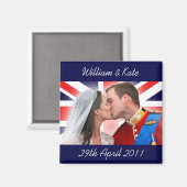 William & Kate Royal Wedding Kiss Magnet (Vorderseite/Rückseite)