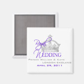 William & Kate Royal Wedding Magnet (Vorderseite/Rückseite)