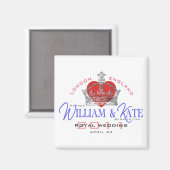 William & Kate Royal Wedding Magnet (Vorderseite/Rückseite)