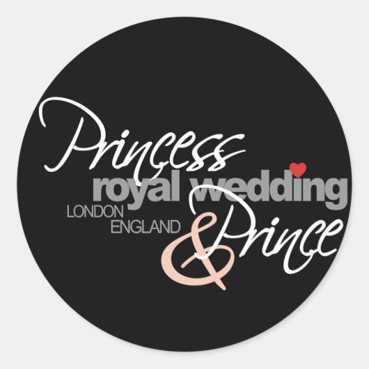 William & Kate Royal Wedding Runder Aufkleber (Vorderseite)