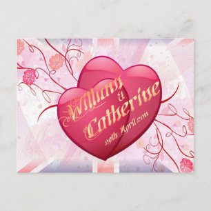 William & Kate Royal Wedding Sammlerstücke Souveni Postkarte