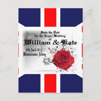 William & Kate Royal Wedding Sammlerstücke Souveni Postkarte