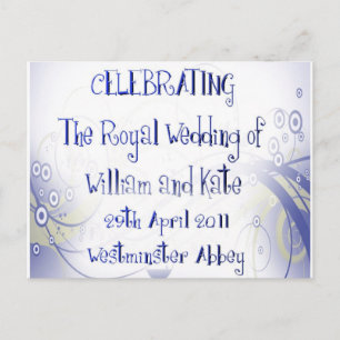 William & Kate Royal Wedding Sammlerstücke Souveni Postkarte