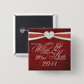 William & Kate - Royal Wedding Souvenir Button (Vorne & Hinten)