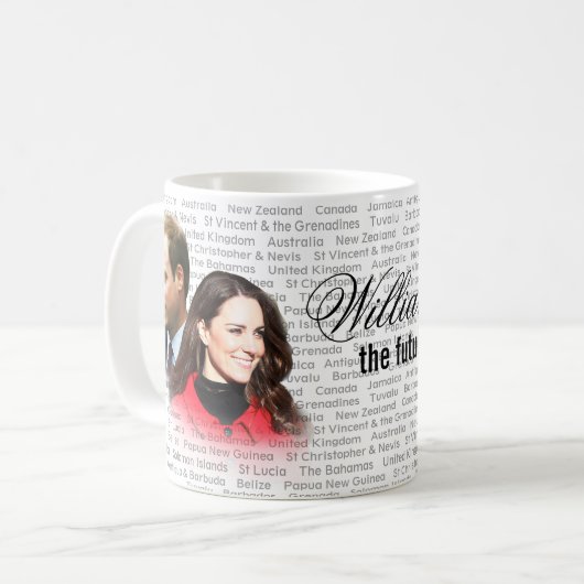 William, Kate u. die Commonwealth-Tasse Kaffeetasse (Vorderseite Links)