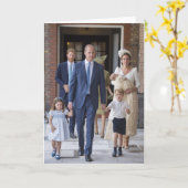 William, Kate und Kinder Karte (Gelbe Blume)