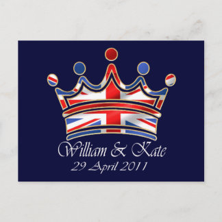 William & Kate Wedding Postkarte