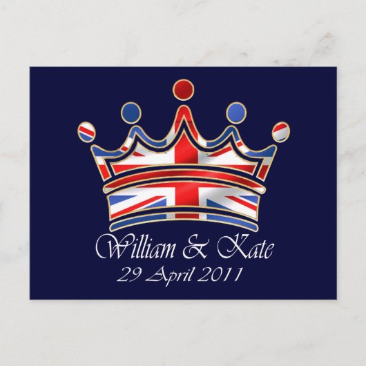 William & Kate Wedding Postkarte (Vorderseite)