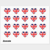 William & Kate Wedding-Union Jack Herz-Aufkleber (Blatt)
