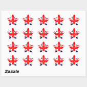 William & Kate Wedding-Union Jack Stern-Aufkleber (Blatt)