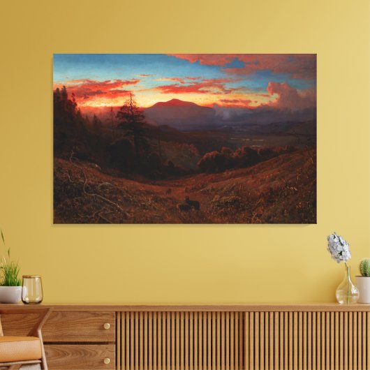 William Keith_Sunset on Mount Diablo Leinwanddruck (Insitu (Wohnzimmer))