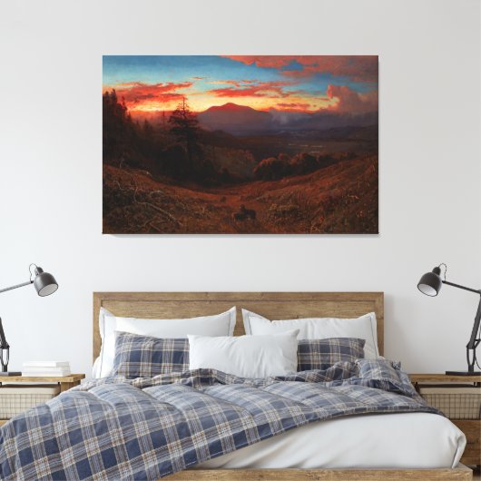 William Keith_Sunset on Mount Diablo Leinwanddruck (Insitu (Schlafzimmer))