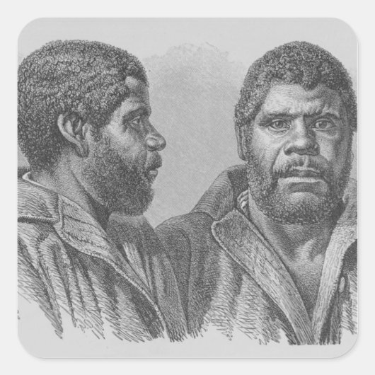 William Lanney, der letzte Tasmanier Quadratischer Aufkleber (Vorderseite)