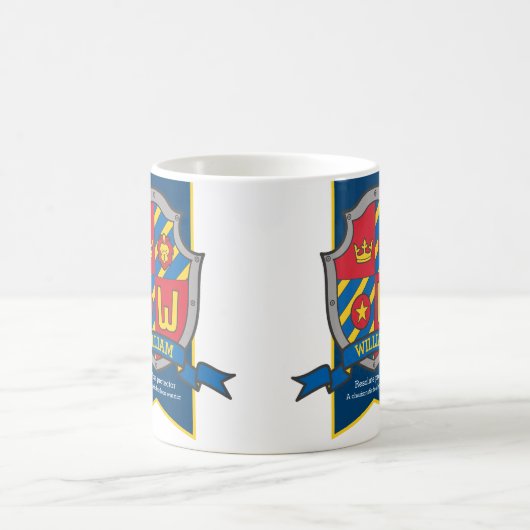William Letter W heraldry Ritter Löwe Kaffeetasse (Mittel)