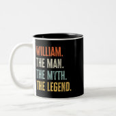 William Man Myth Legend Funny Best Name William Zweifarbige Tasse (Links)