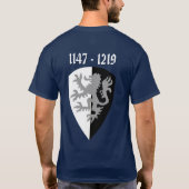 William-Marschall-Schwarz-n-Weißes Datums-Shirt T-Shirt (Rückseite)