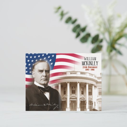 William McKinley - 25. Präsident der USA Postkarte (Stehend Vorderseite)