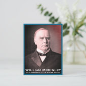 William McKinley, Politiker, amerikanischer Präsid Feiertagspostkarte (Stehend Vorderseite)