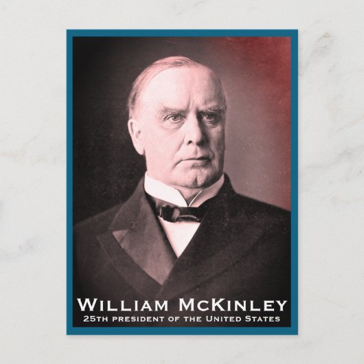 William McKinley, Politiker, amerikanischer Präsid Feiertagspostkarte (Vorderseite)