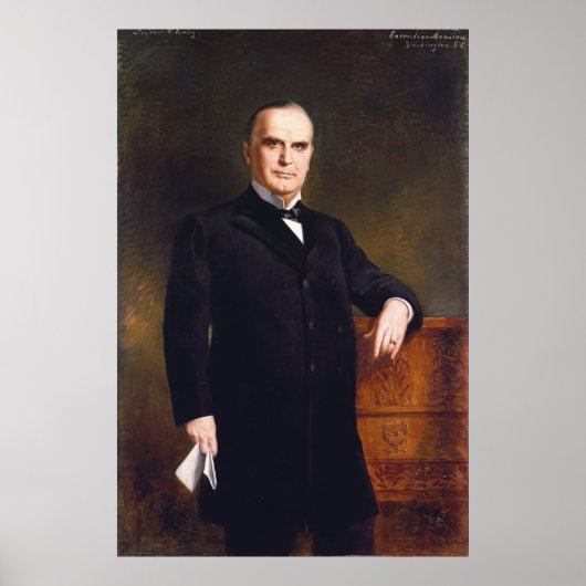 WILLIAM McKINLEY Portrait von August Benziger Prin Poster (Vorne)