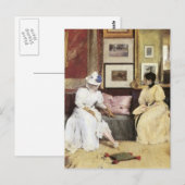 William Merritt Chase A Freindly Call Postkarte (Vorne/Hinten)